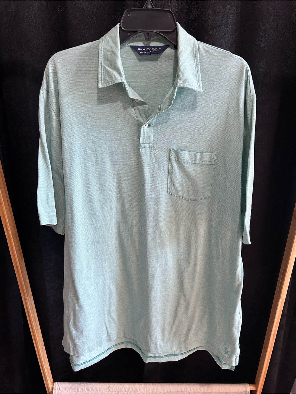 Polo Golf Light Green Short-Sleeve Polo with Chest Pocket